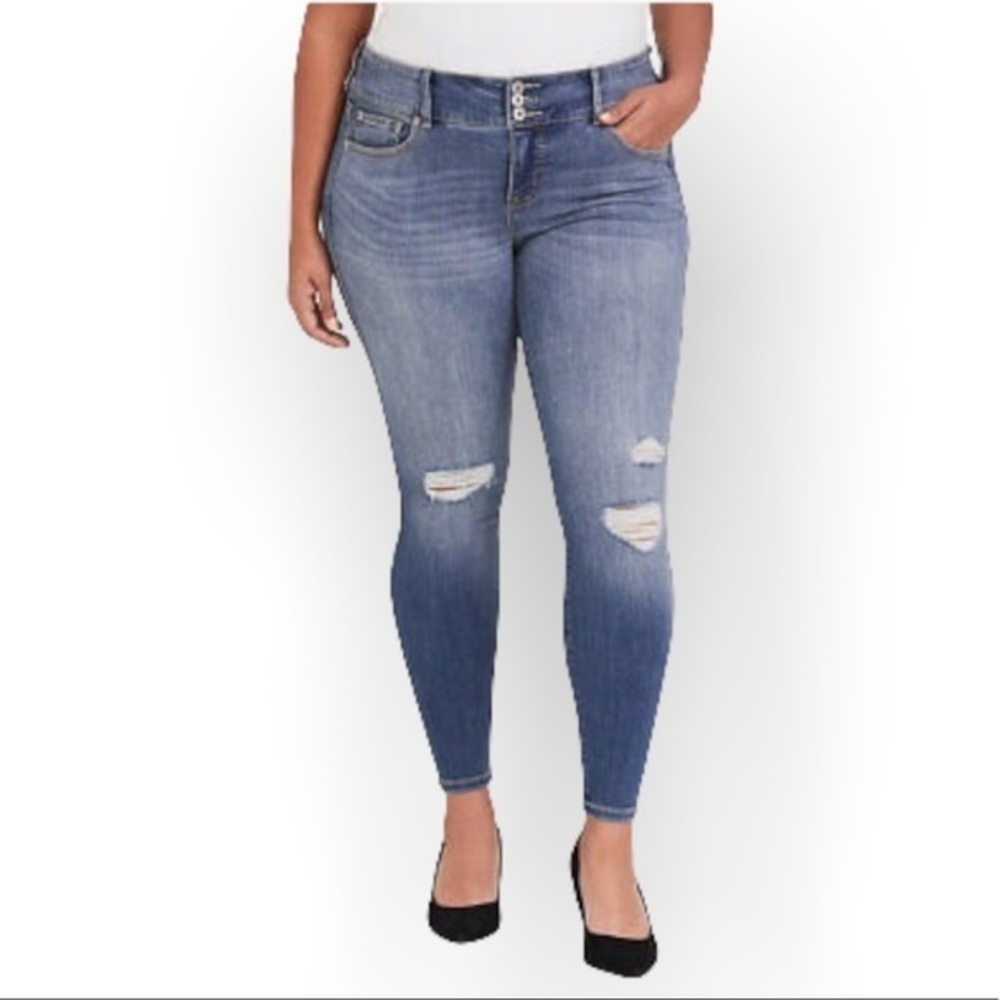 TORRID Jegging Premium Stretch Medium Wash Blue sz 14R